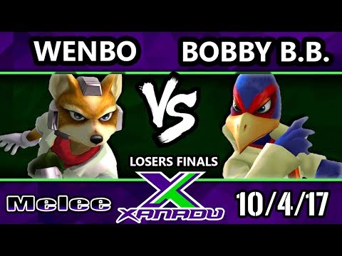 S@X 222 Melee - Bobby Big Ballz (Falco) Vs. Wenbo (Fox) - Smash Melee Losers Finals - SSBM