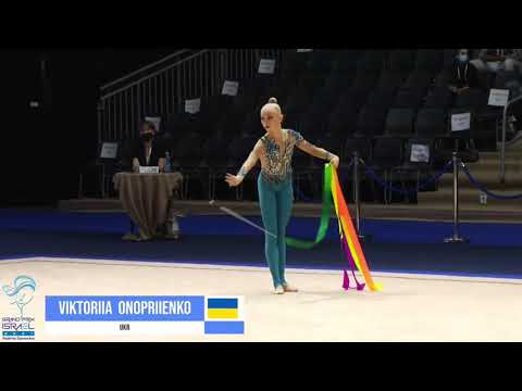 Viktoriia Onopriienko (UKR) Ribbon - GP Israel 2021, Tel Aviv