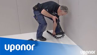 Instruktionsfilm: Installation av golvvärme på isolering med Uponor Rörhållarskena med hullingar
