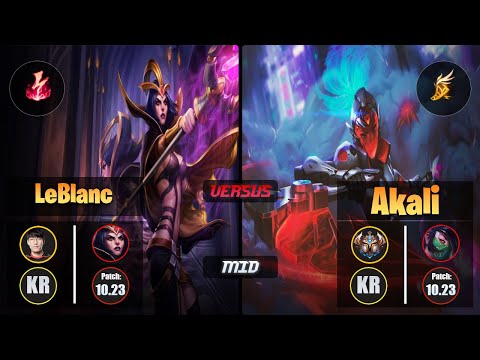 Tarzan LEBLANC (Mid) [Electrocute] VS AKALI - Challenger KR Patch 10.23