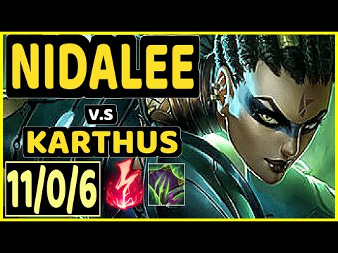 PUNCH (NIDALEE) vs KARTHUS - 11/0/6 KDA JUNGLE GAMEPLAY - KR Ranked GRANDMASTER