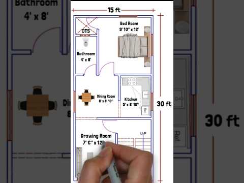 15x30 House Plan 15 x 30 Ghar Ka Naksha Small House Plans Design 450 sq ft house Plans