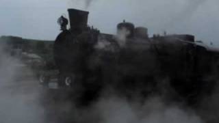 preview picture of video 'Austrian steam engine testing in Huedin, Romania - Österreichische Dampflokomotive in Rumänien'