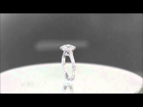 14K White Gold Asscher Cut Diamond Engagement Ring Bezel 1.75ctw - ASW - 826N