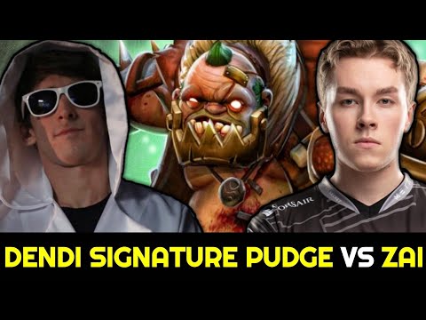 DENDI back to Signature Pudge — Intense Game vs ZAI 7.28 Dota 2