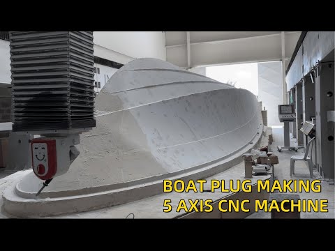 5 axis cnc machine for boat catamaran yacht plug hull polyurethane milling fiberglass cutting #5axis
