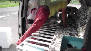 Bygga husbil - Bädda upp sängen