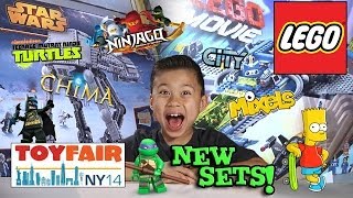 YouTube thumbnail: 2014 LEGO SETS!!! NY Toy Fair - LEGO MOVIE, CHIMA, NINJAGO, STAR WARS, SUPER HEROES, TMNT, and MORE!