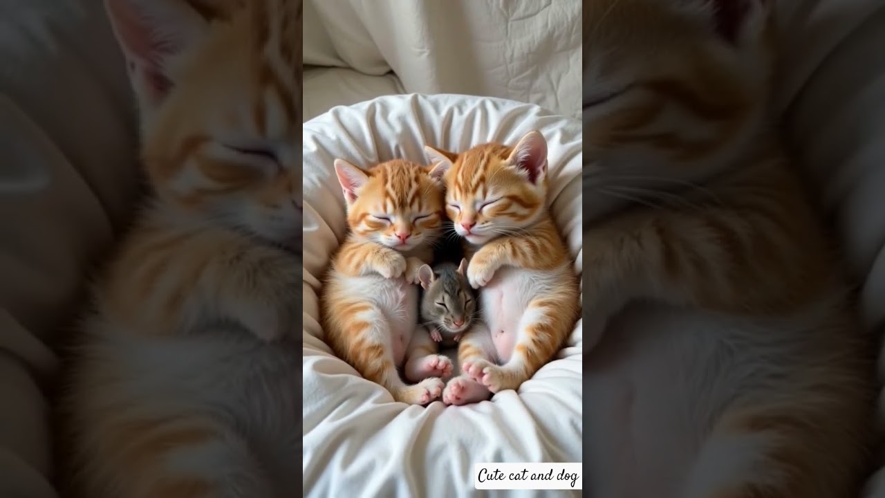 So cute kitten and hamster 🤩