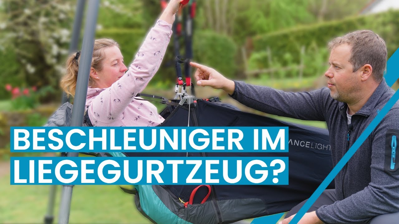 Im Liegegurt beschleunigen - Gleitschirmfliegen lernen | Flugschule Hirondelle, Weinheim