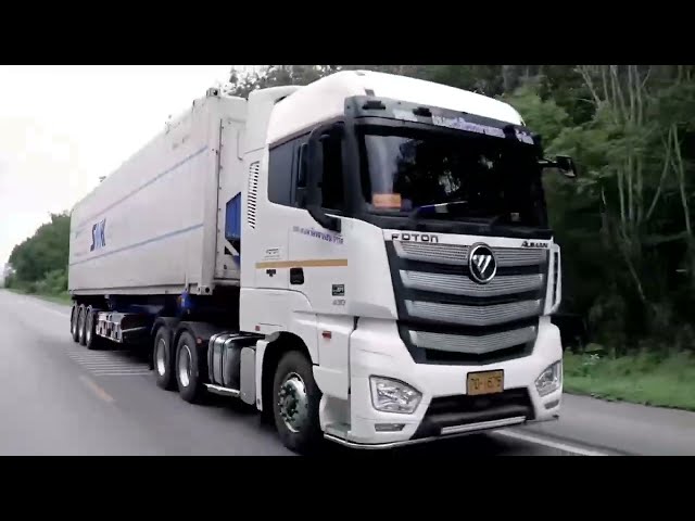 video of Foton Auman EST-A 4x2 440HP Tractor container truck