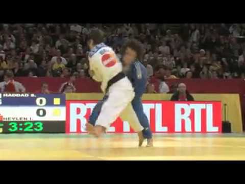 JUDO 2011 Tournois de Paris: Soraya Hadded (ALG) - Ilse Heylen (BEL) [LEGENDARY IPPON!]