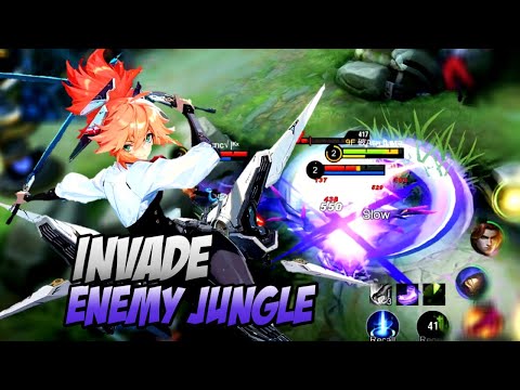 MY FANNY INVADE THE ENEMY JUNGLE UNTIL HE CANT FARMING | BEST FANNY EMBLEM AND BUILD SETTING | MLBB