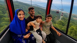 A magical cable car journey in the lush mountains of Ramsar | Nomadic family adventure