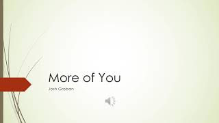 More of You by Josh Groban
