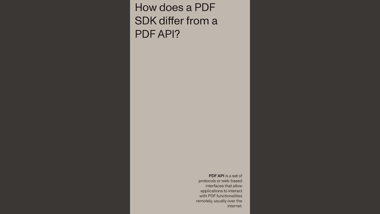 What is a PDF SDK?