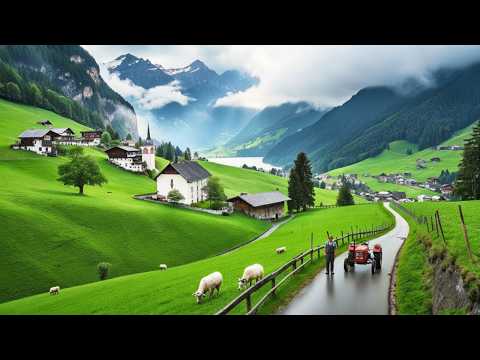Switzerland’s Heaven: Sunny Walk in Beautiful Alpine Countryside 🇨🇭 4K