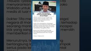 Dokter Tifa Sentil Jokowi, Sarankan Presiden Jalani Perawatan Medis di Luar Negeri