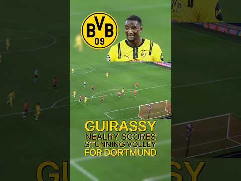 Serhou Guirassy nearly scores stunning volley for borussia dortmund!
