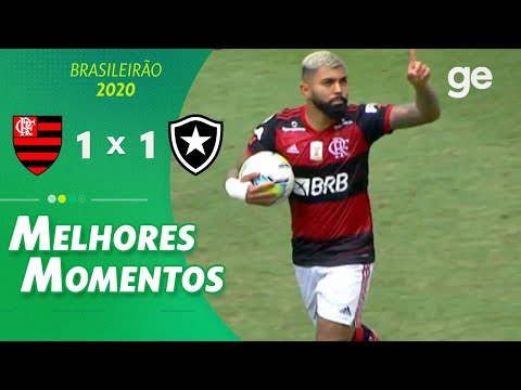 FLAMENGO 1 X 1 BOTAFOGO | MELHORES MOMENTOS | 5ª RODADA BRASILEIRÃO 2020 | ge.globo