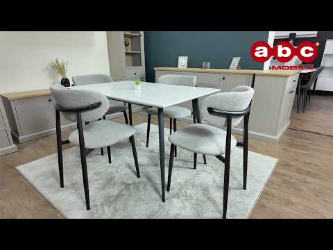 Set Masă Living Extensibilă cu 4 Scaune KJD6316 Gri 1