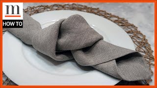 How to Fold Napkins: The Knot — Entertaining Tips with Marc J. Sievers