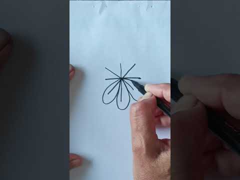 how to draw beautiful and easy flower drawing