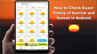 How to Find out Sunrise & Sunset Times for Any City in the World With Android Device