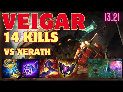 Carry with Veigar | Mid Lane Burst Mage vs Xerath | League of Legends