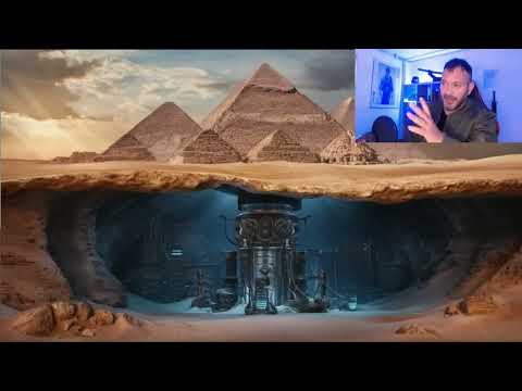 Cylindrical structures beneath the pyramids and an otherworldly sarcophagus