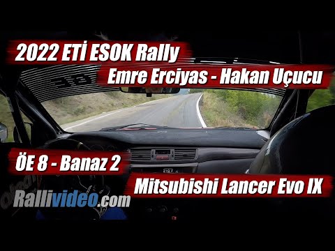 INCAR // 2022 ETİ ESOK Rally / Emre Erciyas - Hakan Uçucu / ÖE 8 Banaz 2 / Mitsubishi Lancer EVO IX