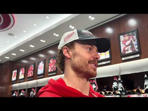 Simon Edvinsson rises from the ice, scores winning goal for Red Wings