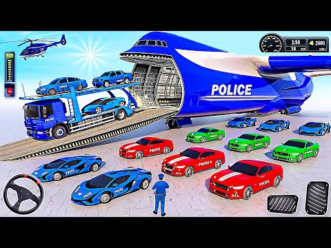 US Police Game Transporter Truck - Rescue Helicopter and Plane Flying Game | Android Gameplay