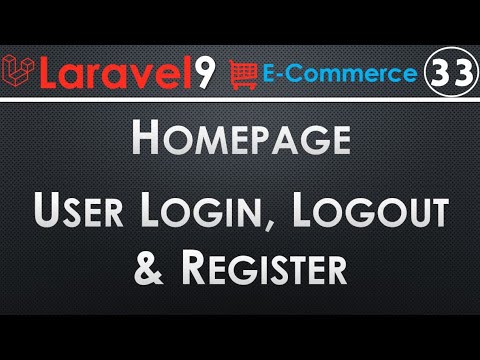 33 Laravel Homepage User Login Logout Register