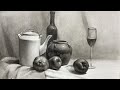 Demonstration Of Still Life Drawings With Pencils