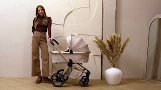 MUUVO Kombi-Kinderwagen Quick Boho Beige Set 2-in-1