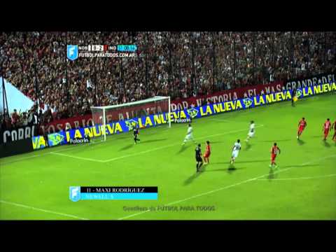 Gol de Rodríguez de penal. Newell's 1 - Independiente 2. Fecha 1. Primera División 2015. FPT.