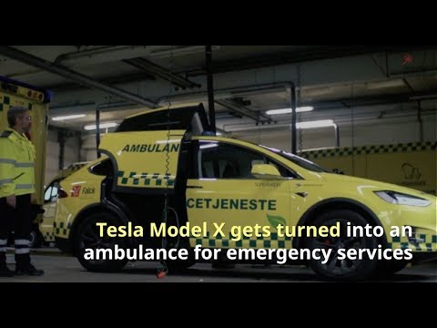 Tesla Model X gets turned into an ambulance