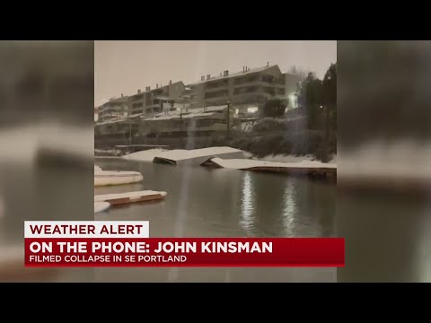 WATCH: Awnings collapse from weight of snow at Portland Rowing Club