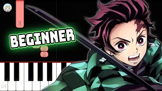 Demon Slayer OP - "Gurenge" - BEGINNER Piano Tutorial & Sheet Music