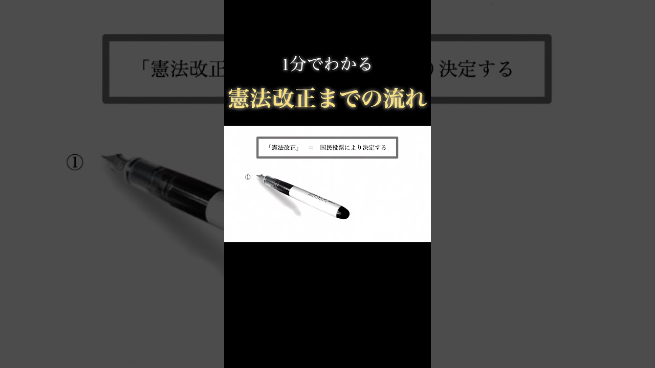 【1分で政治】憲法改正についてわかりやすく解説  #歴史 #戦争 #経済 #政治