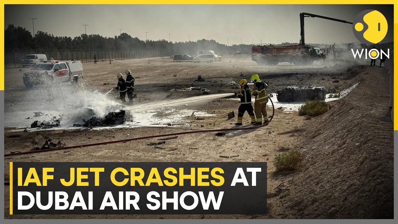 Tejas Crash: HAL Tejas Crashes During a Flying Demonstration at Dubai Air Show | WION