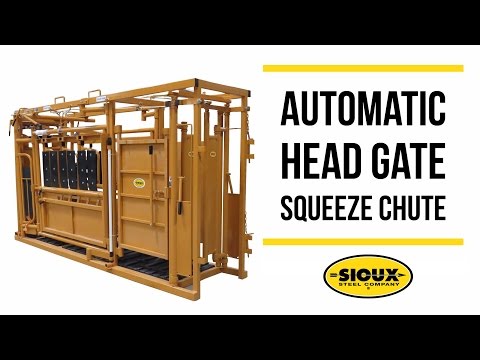 Sioux Steel Squeeze Chute with Automatic Head Gate