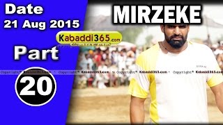 (13) Mirzeke (Ferozepur) Kabaddi Touranament 21 Aug 2015