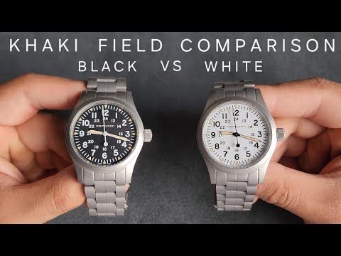 Hamilton Khaki Field Comparison - Black vs White
