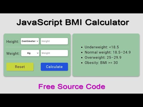 Javascript Projects For Beginners With Source Code Bmi Calculator A Simple Javascript Project