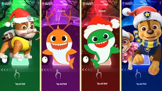 "Rubble & Chase Take on Baby Shark in an Epic Battle - Tiles Hop Coffin Dance Cover!"