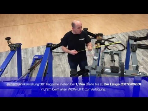 WDW-Lift Hebebühnen Teil 12: Größe, Reichweite, Länge der Tragarme