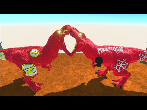 FIRESTORM SPINOSAURUS DEATH RUN - Animal Revolt Battle Simulator