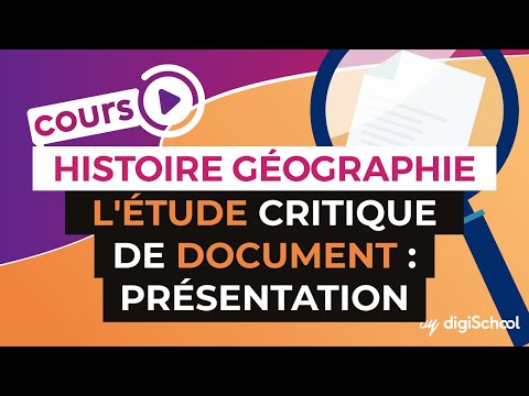 Critical study of documents in the baccalaureate: Presentation - History Geography